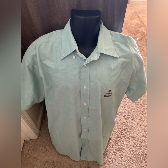 Facconable Other - Men’s use size L large blue Facconable shirt sleeve button front cotton shirt